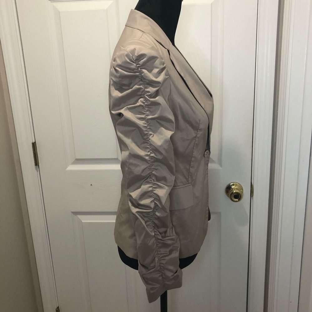 NWT Girdear tan taupe button front blazer jacket - Picture 7 of 12